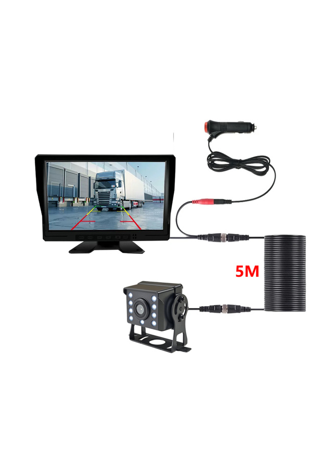 5M Simple Installation of 4.3-Inch 5-Inch Car Monitor Reversing Image Camera Forward-Looking Rear-Lo