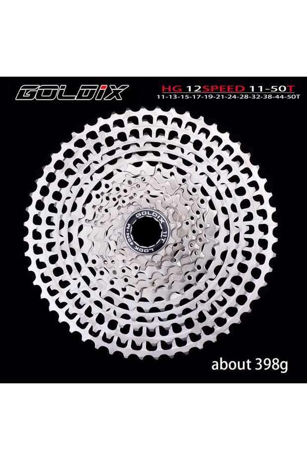 12S 11-50T Silver GOLDIX Ultralight MTB Cassette CNC 10/11/12Speed 46-52T HG Freewheel for SHIMANO D