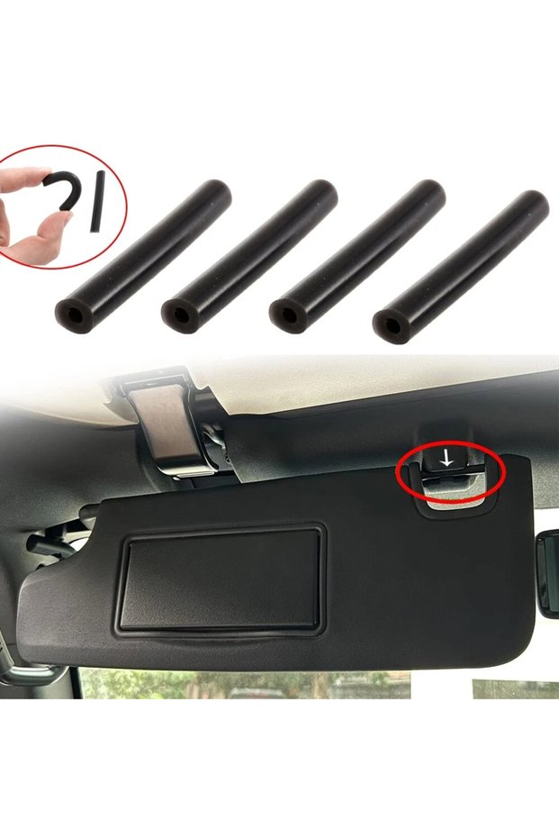 A 4Pcs Left Right Sun Visor Repair Tubes for Jeep For Wrangler For JK 2007 to 2017 Replacement Kit f