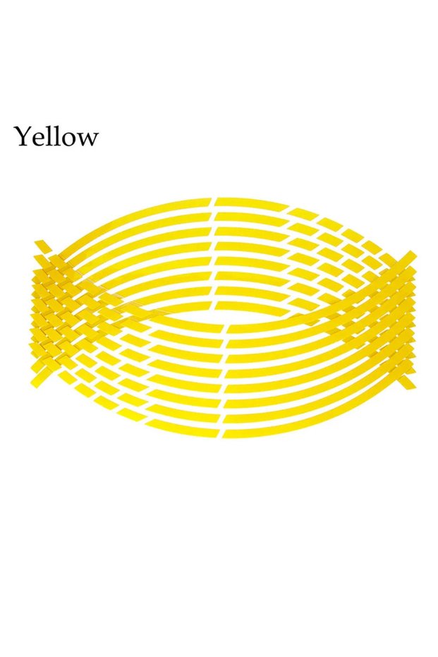 Gold 1 Set 8 Colors Car Styling Strips Reflective Motocross Bike Motorcycle Wheel Stickers and Decal