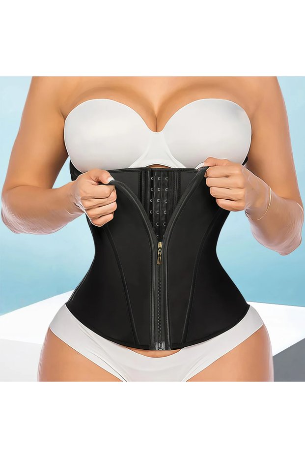 2XL black Waist Trainer for Women Tummy Control Workout Waist Cincher Corset Shapewear Postpartum Bo