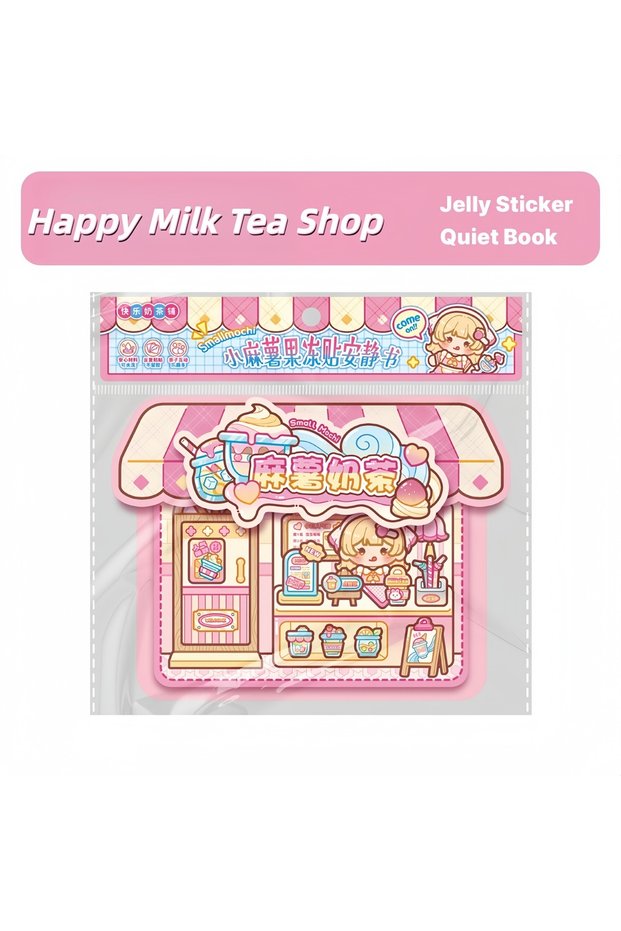 Pink Various Styles of Jelly Stickers for Quiet Books, No-Cut DIY Materials for Children's Crafts, T
