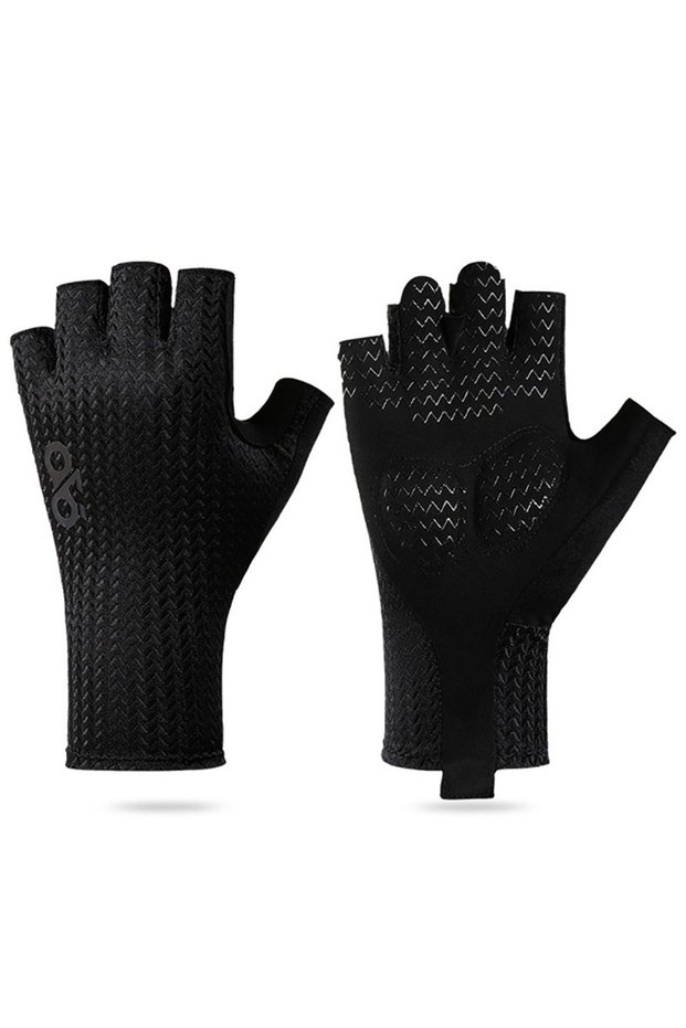 XL Black GTUBIKE Half Finger Cycling Bike Gloves Fitness Breathable Anti-Slip Bicycle Gloves For Men