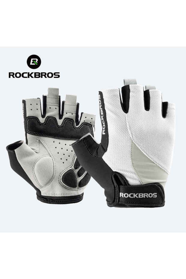ROCKBROS XL S030-2BL ROCKBROS Half Finger Bike Gloves MTB Road Spring Summer Breathable Shorts Bicyc