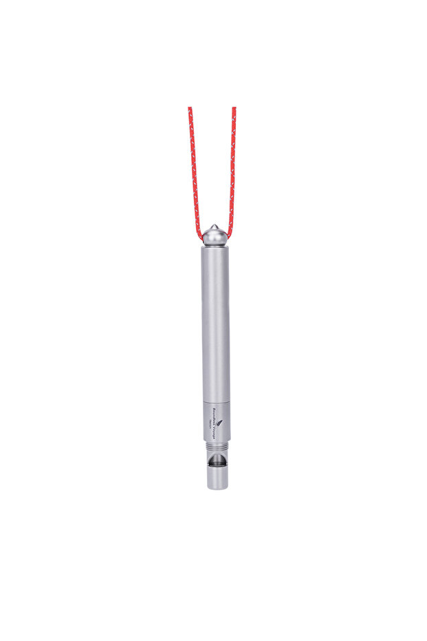 Ti9024O Boundless Voyage Titanium Safety Whistle with Lanyard Outdoor Survival Small Whistle Camping