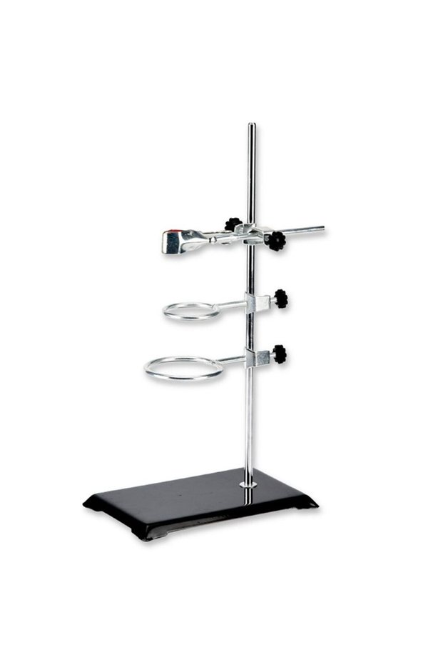 Laboratory Stands Support Set, Steel Lab Stand Set with Cast Iron Base, Rod 16" L with Burette Clamp