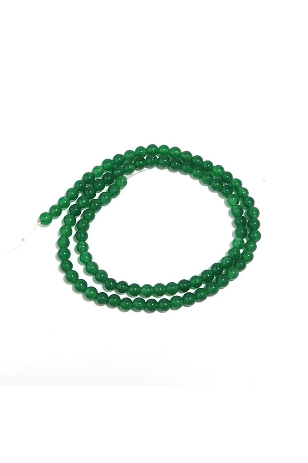 4mm(approx 82pcs) Dark Green Natural Chalcedony Stone Beads Loose Gemstone Beads DIY Bracelet Charms