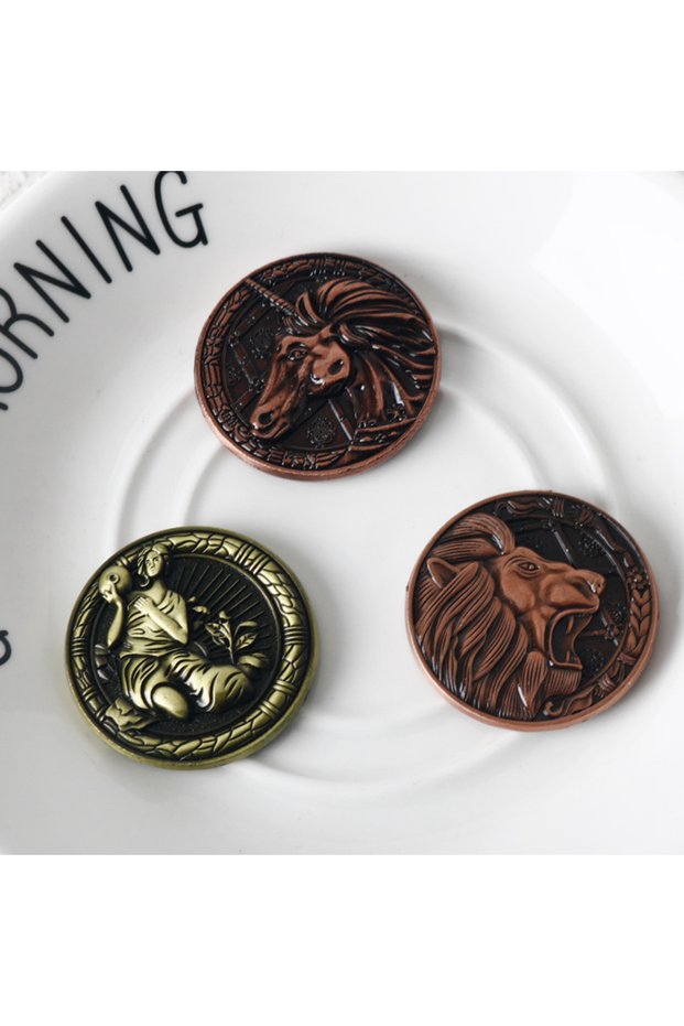 prop 3pcs Game Residents Evil 2 Collection Coins RPD Raccoon City Police Station Logo Metal Prop Acc