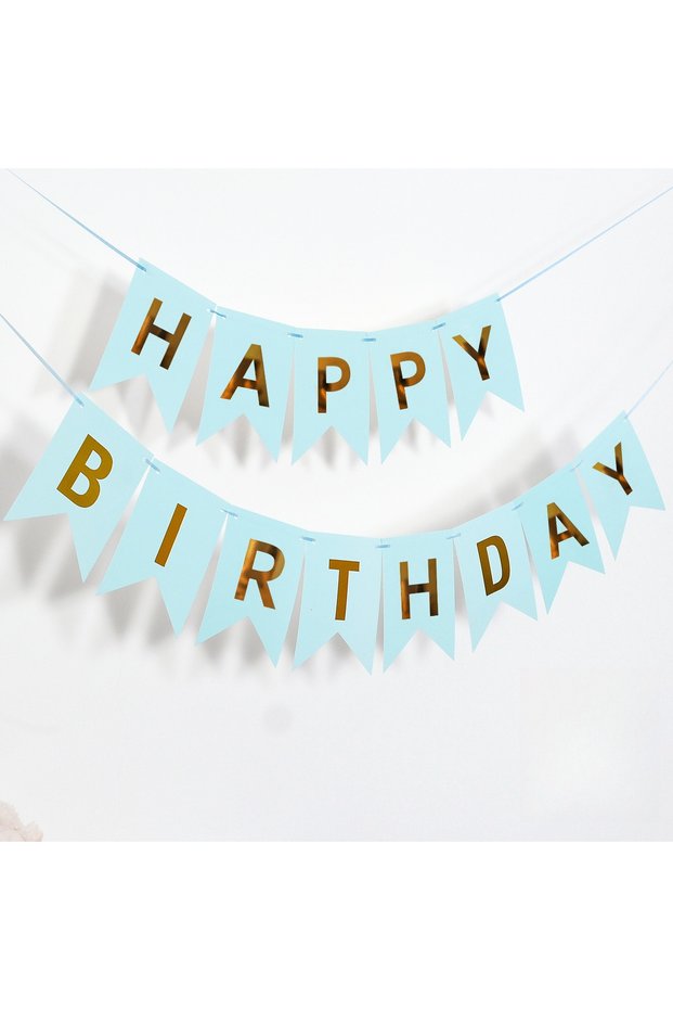 Style 21 Happy Birthday Hot Stamped Swallowtail Banner Decoration Party Decoration Supplies Happy Bi