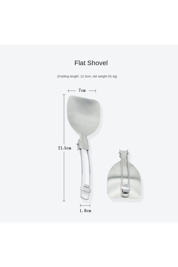 Fint shovel Folding Spatula Spoon Shovel Food Turner Portable 304 StainlessSteel Outdoor Camping BBQ