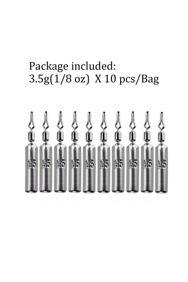 10pcs 3.5g sinkers 10pcs Fishing Sinker 3.5g 5g 7g 10g 14g 20g Drop Shot Weight Sinkers Fishing Tack