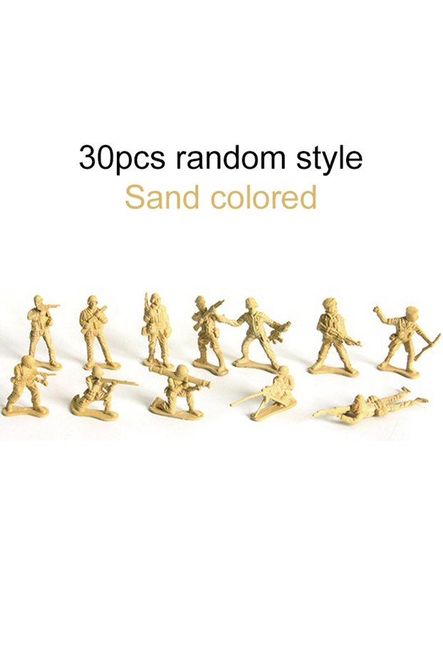 30pcs yellow 30pcs 5cm Soldiers Model Plastic Desktop Ornament Army Men Action Figures Home Decorati