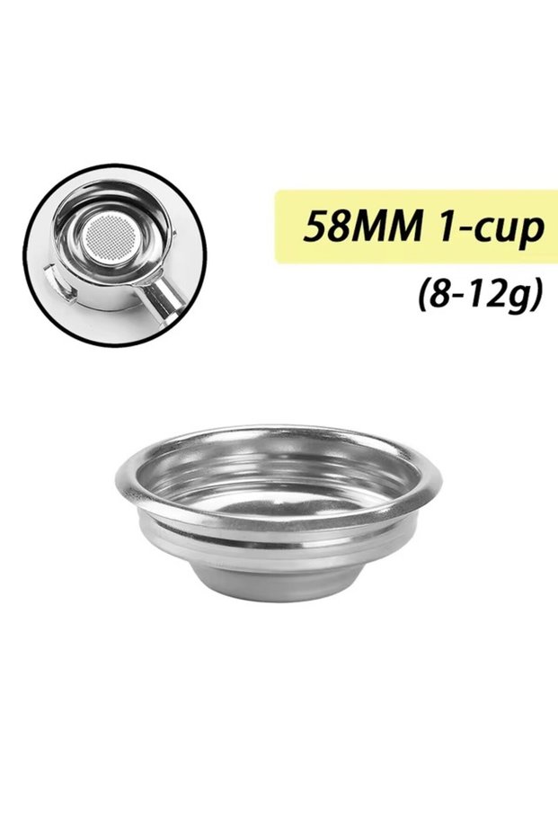 58mm 1-cup Coffee Filter Baskets 58mm Stainless Steel Fit For E61 Gaggia Portafilter Replacement Esp