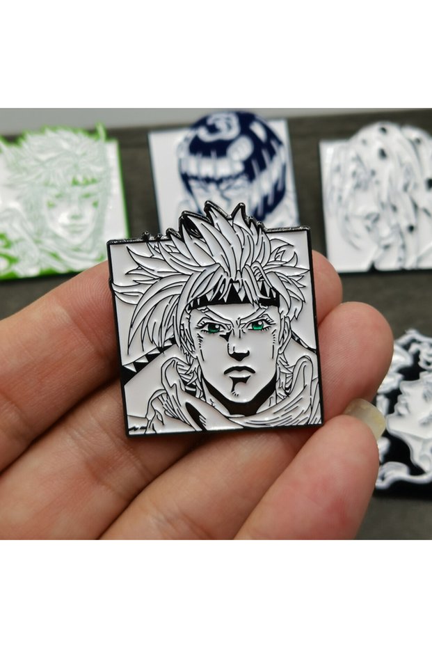 style6 JoJos Bizarre Adventure Enamel Pins Metal Badge Brooch For Fans Cartoon Japanese Anime Jewelr