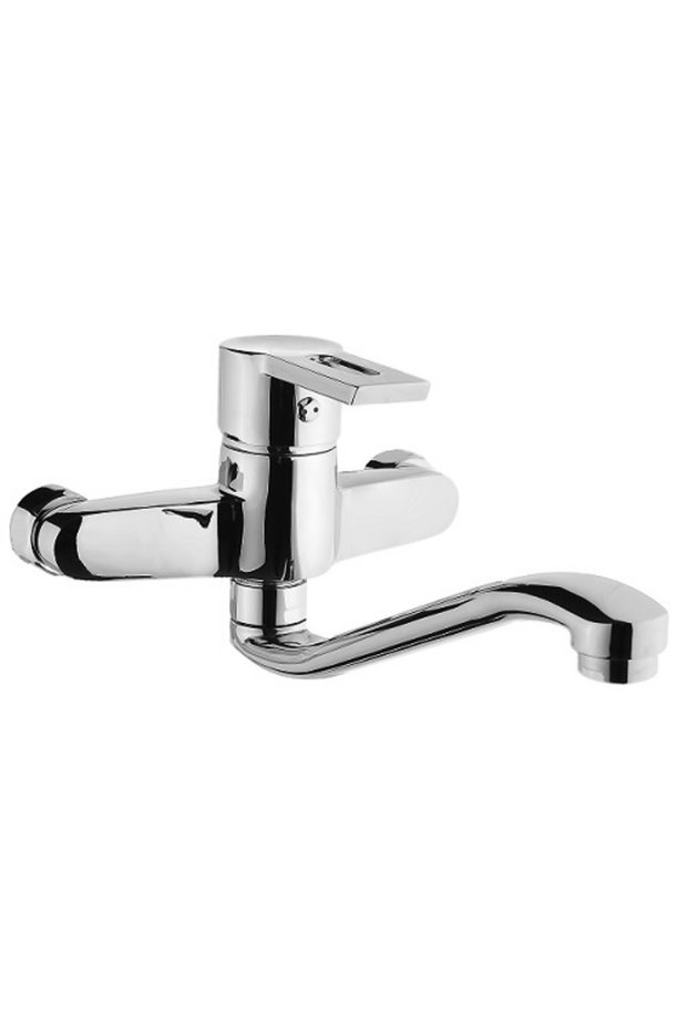 Defne Wall Mounted Swivel Spout Kitchen Sink Applique Faucet