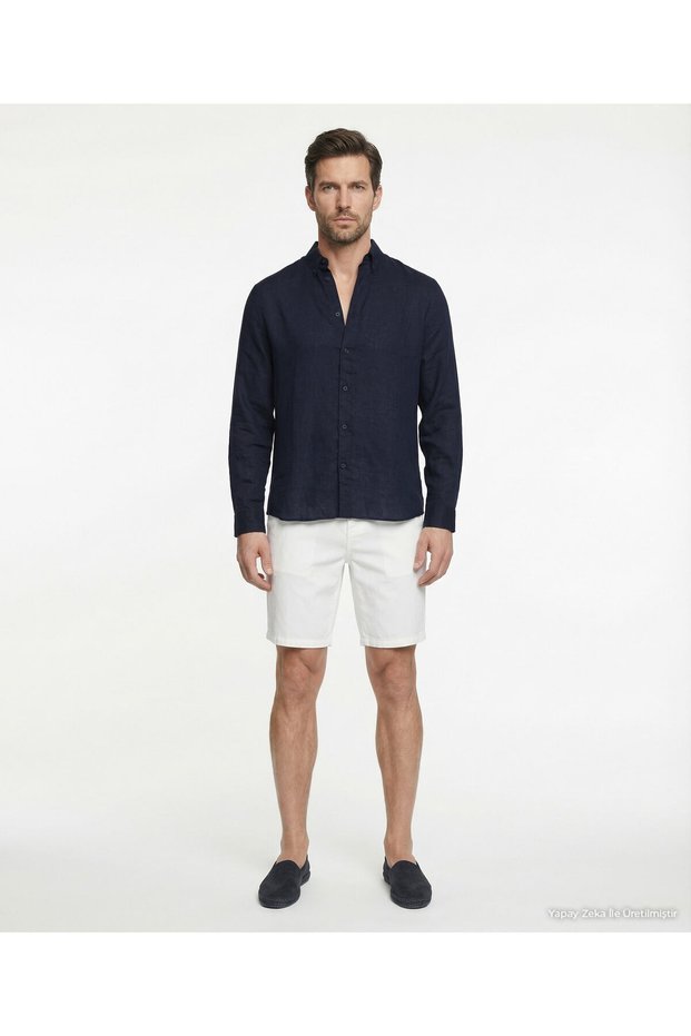 Regular Shirt Collar Long Sleeve Shirt