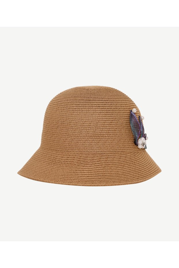 Colorful Flower Detailed Cloche Hat