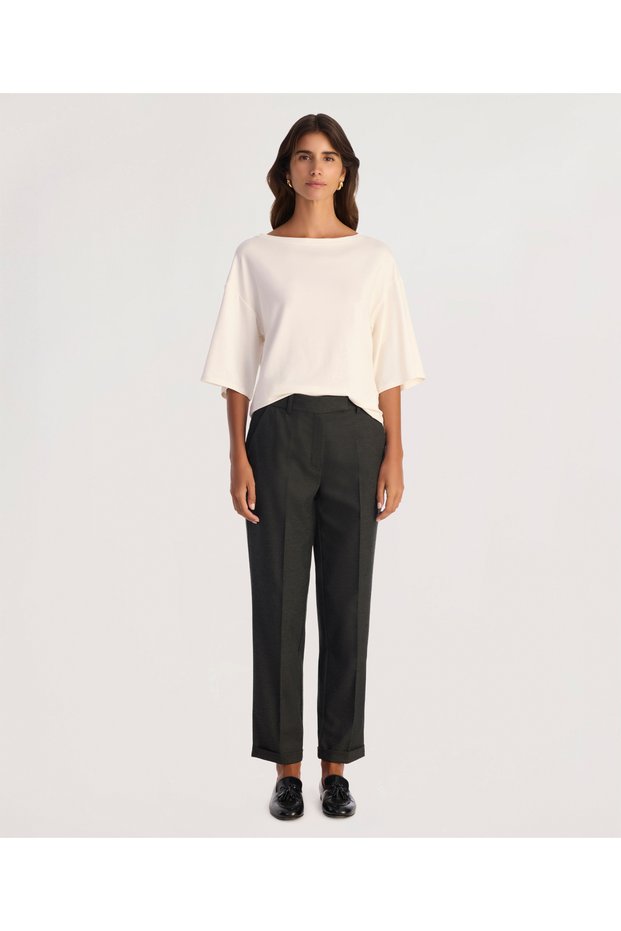 Boat Neck Relaxed Cut Tshirt