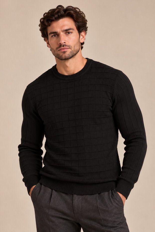 Crew Neck Men's Sweater(E23-6714)