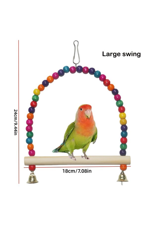 Large swing Birds Rope Parrot Toys Bird Accessories Wood Chewing Toy Cage Resistant Small Large Bird