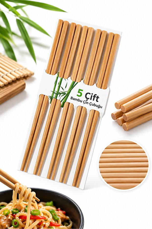 30Pcs(15 Pairs) Washable Korean Chinese Bamboo Chopsticks Food Stick/Bamboo Chopstick
