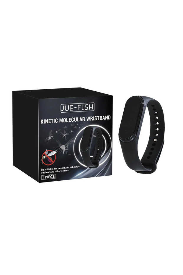 BLACK Wearable Mosquito Repellent Watch Unisex Wristband Physical & Ultrasonic Non-chemical Home Out