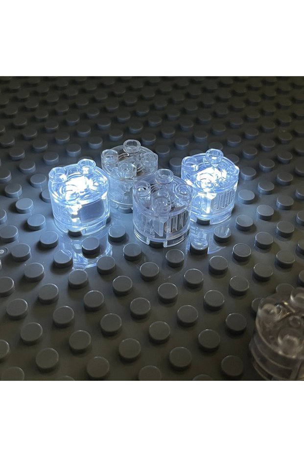 5PCS Cool white New 1/2/5pcs MOC 8 Colors 2x2 Dot LED Light with Battery Accessories Classic Brick E
