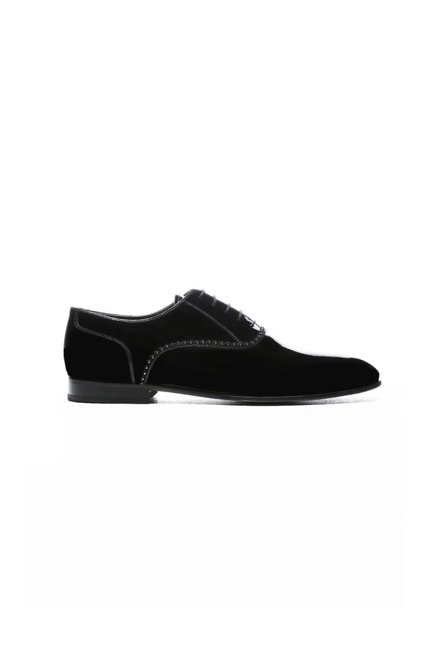 Black Patent Leather Classic Tuxedo Shoes