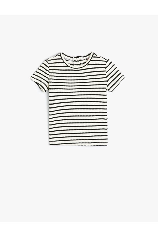 T-Shirt Short Sleeve Round Neck Ribbed