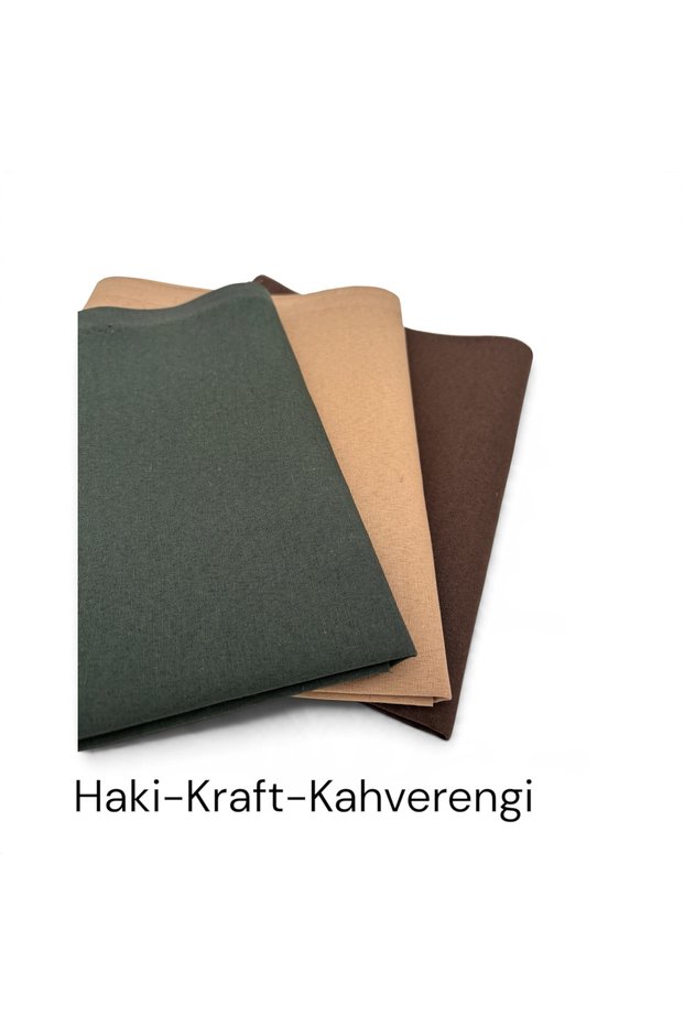 120 X 50 cm Cotton Lining Fabric / Bag Lining - 3 Pieces Colors: Brown, Khaki, Milk Coffee