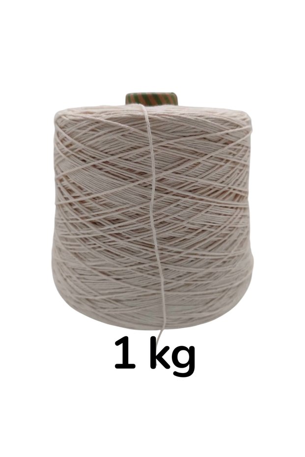 ( 1 Kg ) Cotton Hand Knitting Yarn/Motif Yarn/Punch Yarn/Table Runner Yarn/Bag Yarn/100% Cotton-Cream Color
