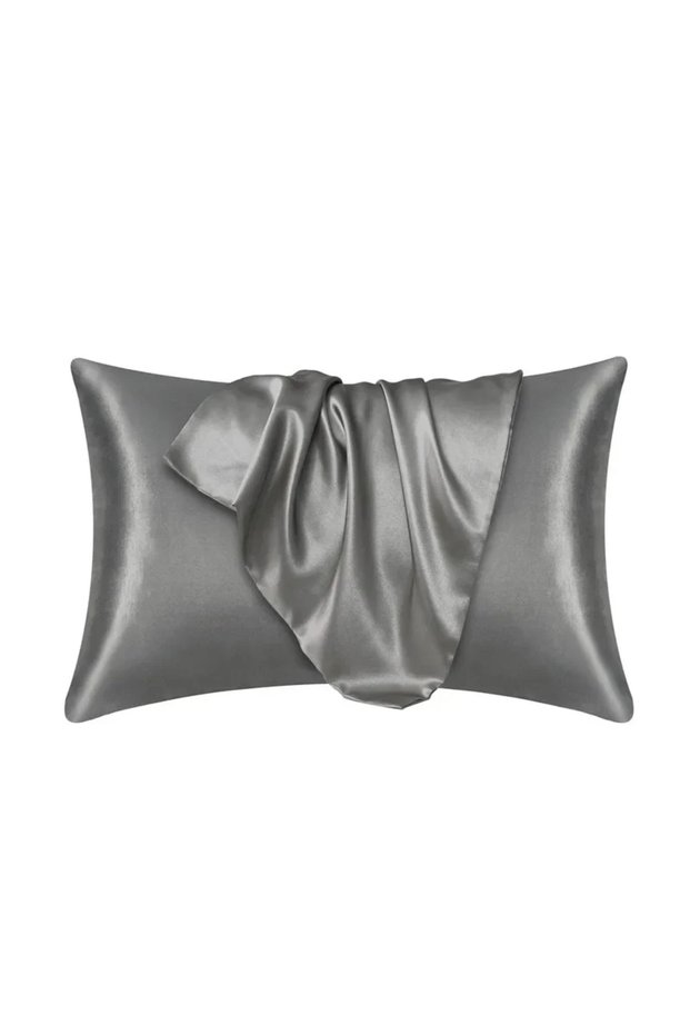 51x66cm Grey 100% Natural Mulberry Silk Pillowcase Hair/Skin Protection,Anti-Frizz & Wrinkle-Resista