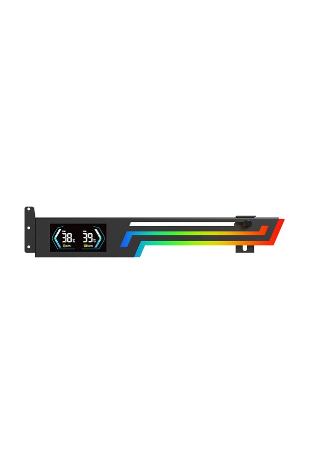 شاشة عرض رقمية BK، حامل بطاقة رسومات ARGB 5V 3PIN قابل لتعديل الارتفاع، معالج ARGB AURA SYNC