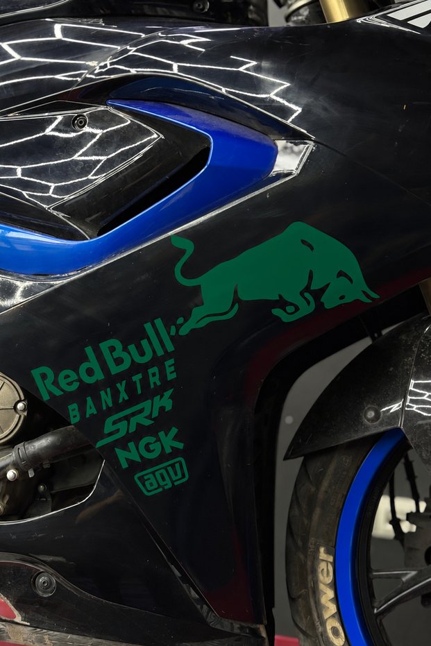 Sponsor sticker set for side fairings for rks srk motorcycle group (1 side)