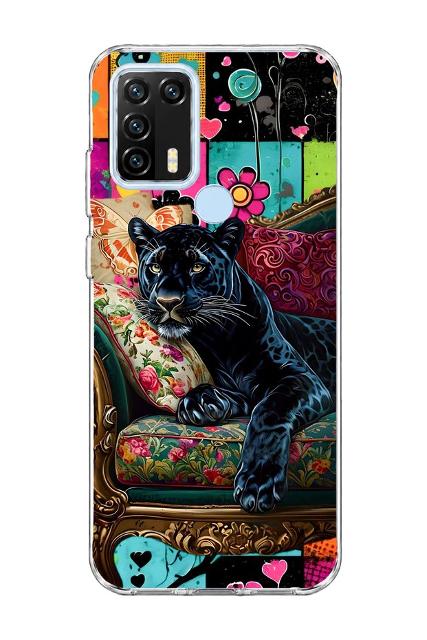 General Mobile Gm 21 Pro Compatible Black Panther Printed Transparent Phone Case