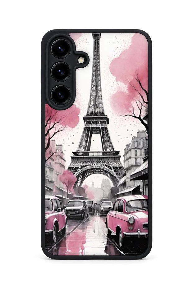 Samsung Galaxy S25 Plus Compatible Printed, Matte Black, Soft Silicone, Protective, Shock-Absorbing Cover, Case