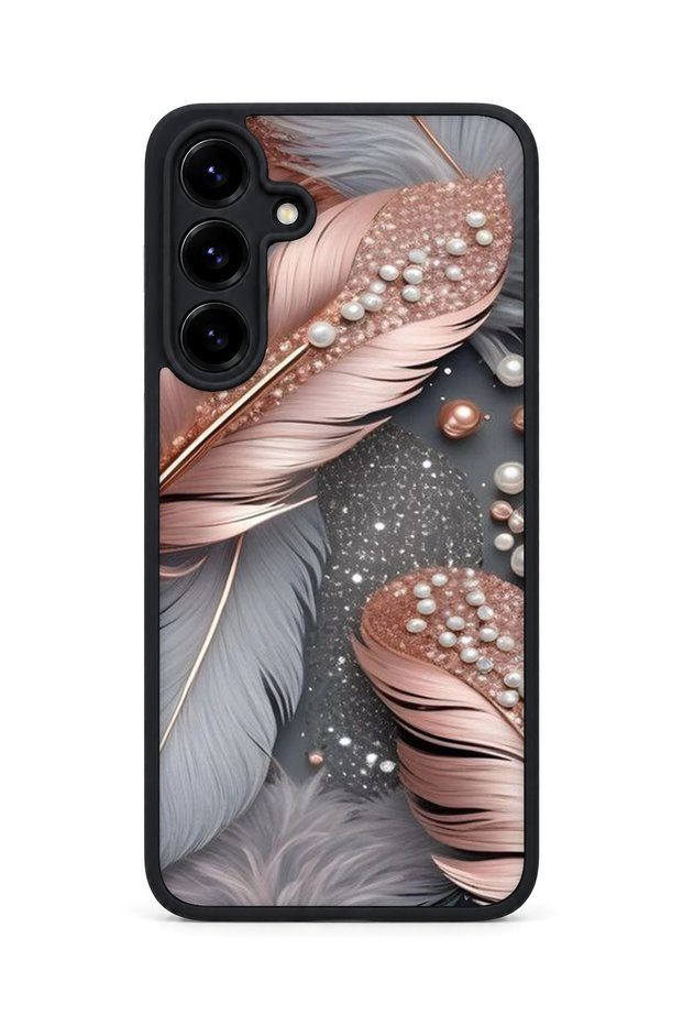 Samsung Galaxy S25 Plus Compatible Printed, Matte Black, Soft Silicone, Protective, Shock-Absorbing Cover, Case