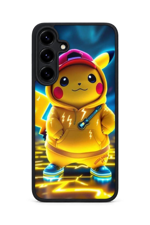 Samsung Galaxy S25 Plus Compatible Printed, Matte Black, Soft Silicone, Protective, Shock-Absorbing Cover, Case