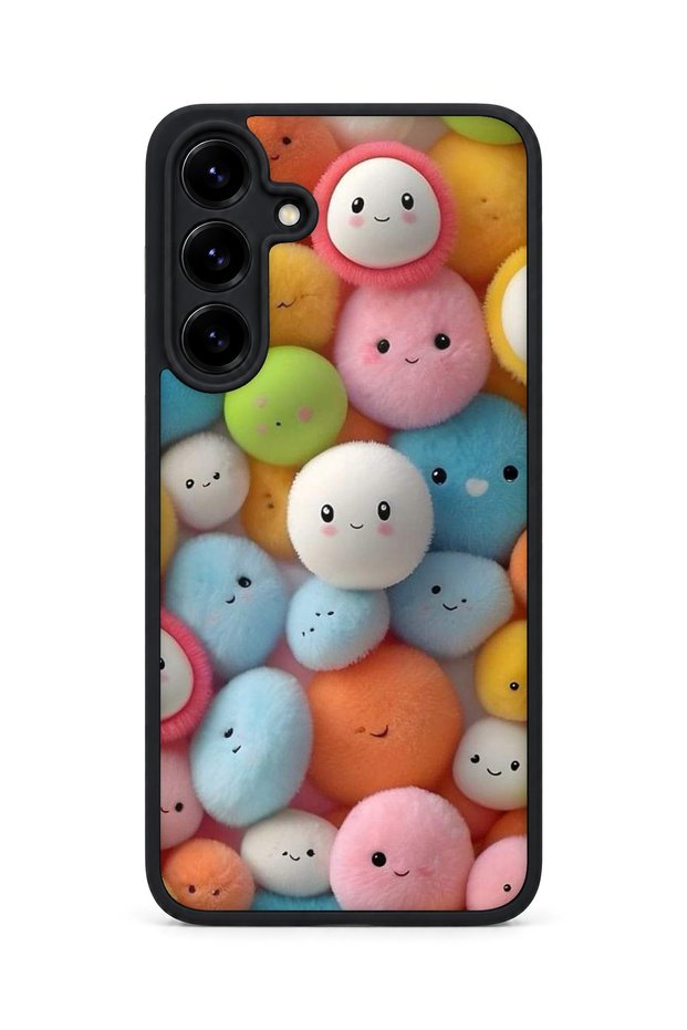 Samsung Galaxy S25 Plus Compatible Printed, Matte Black, Soft Silicone, Protective, Shock-Absorbing Cover, Case