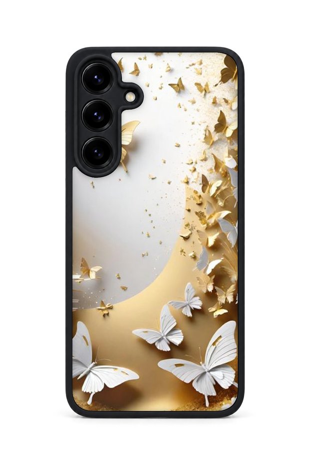 Samsung Galaxy S25 Plus Compatible Printed, Matte Black, Soft Silicone, Protective, Shock-Absorbing Cover, Case