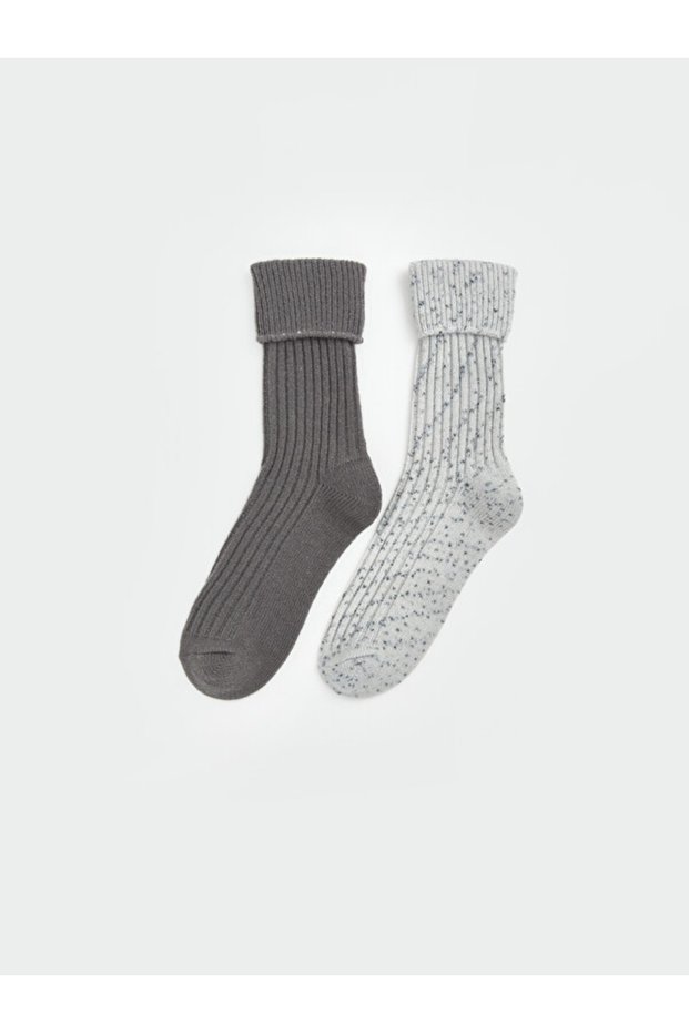 Timeless Clothing & Timeless Choices Embroidered Women's Knitwear Socks 2-Piece Set