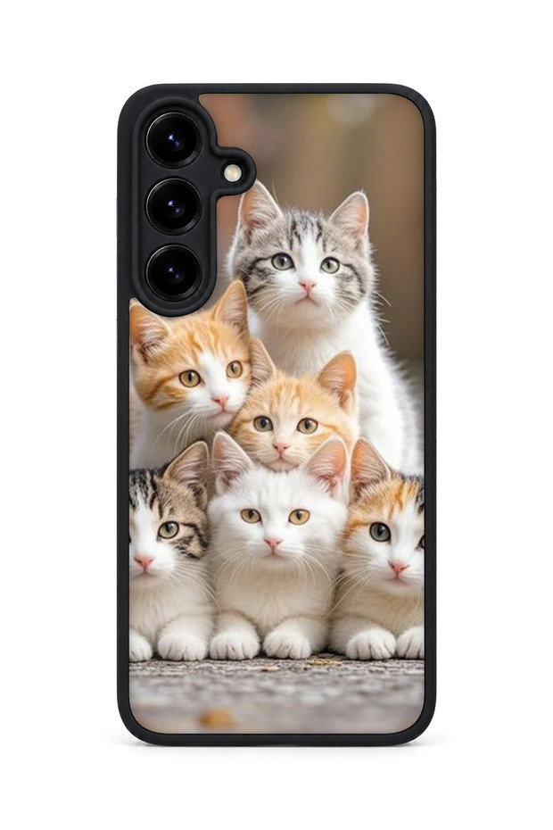 Samsung Galaxy S25 Plus Compatible Printed, Matte Black, Soft Silicone, Protective, Shock-Absorbing Cover, Case
