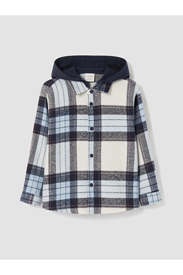 Quality Pieces from Çelebi Store: Hooded Checkered Embroidered Boys' Shirt