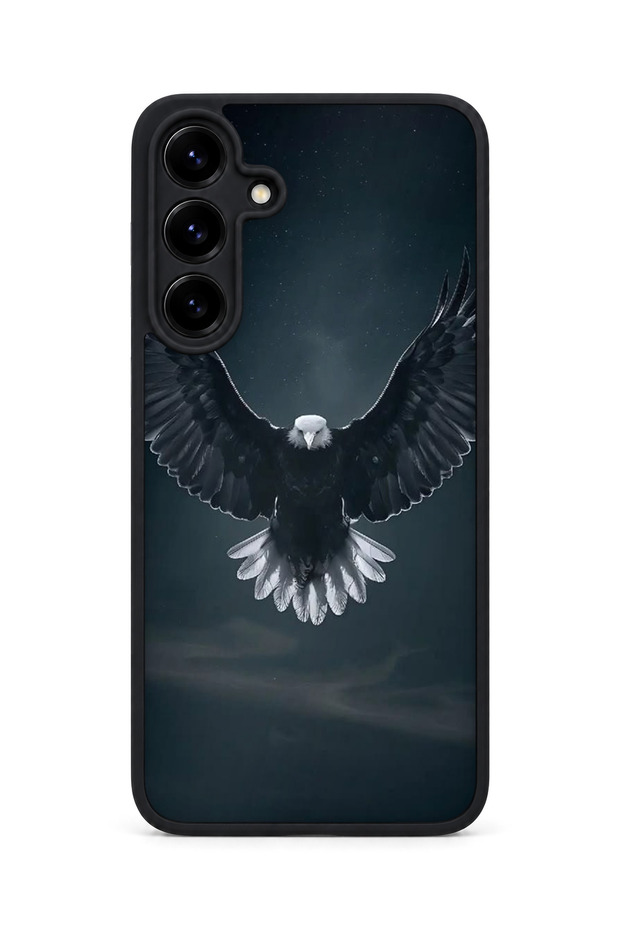 Samsung Galaxy S25 Plus Compatible Printed, Matte Black, Soft Silicone, Protective, Shock-Absorbing Cover, Case