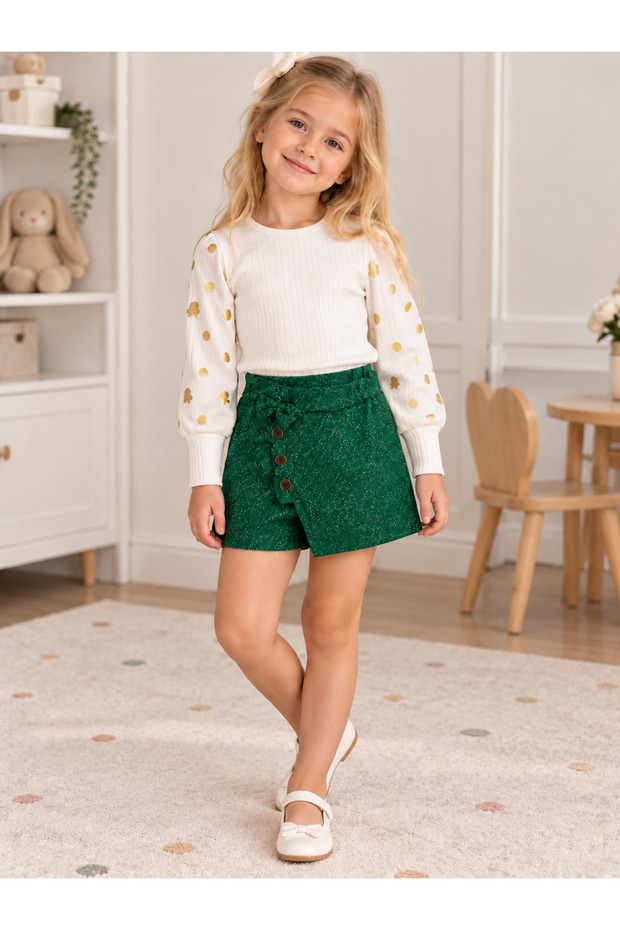 Girl's Shorts, Skirt and Blouse Set