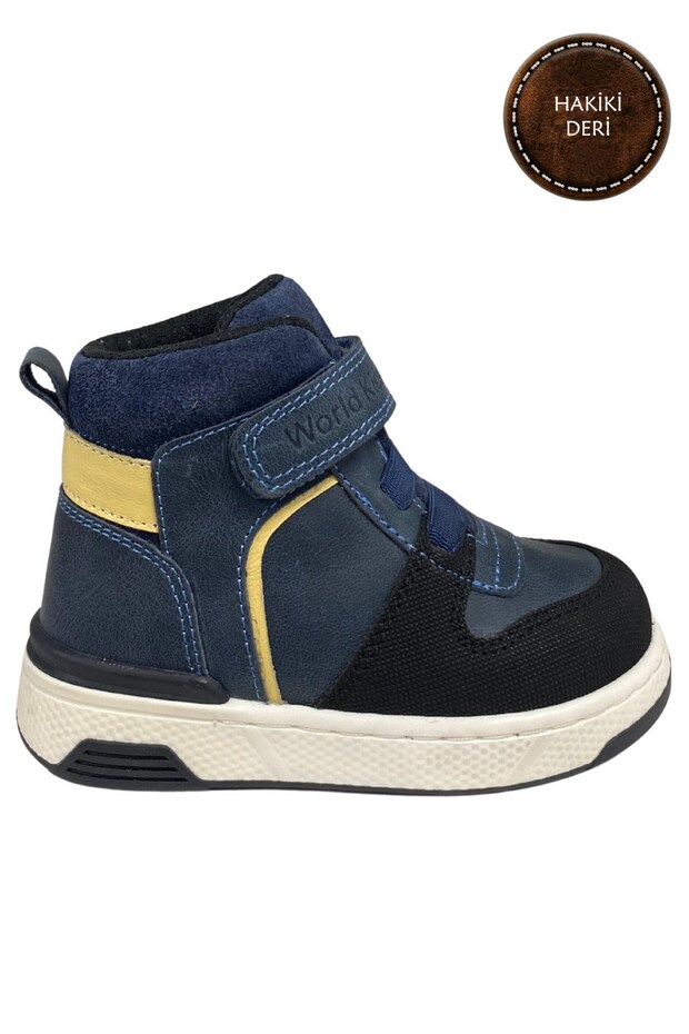 Boys' Boots – Denim Lemon Yellow Genuine Leather