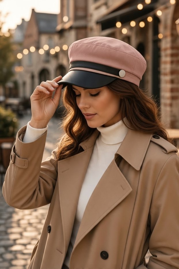 Women's Winter Suede Newsboy Captain Hat