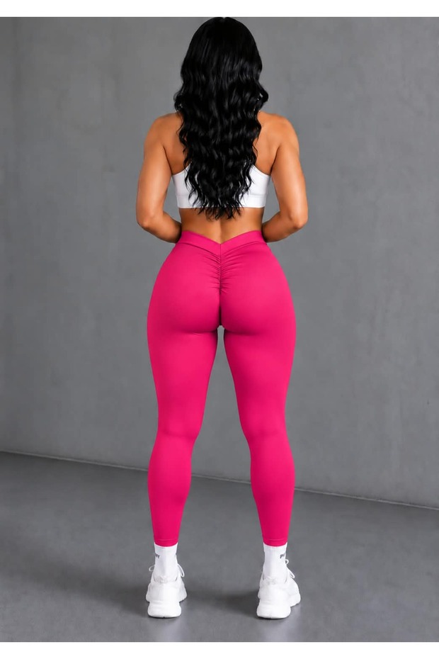 Lycra Sports Tights with Gathered Back