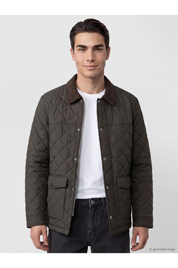 Timeless Clothing & Timeless Choices Standard Fit Velvet Roba Collar Men's Puffer Jacket