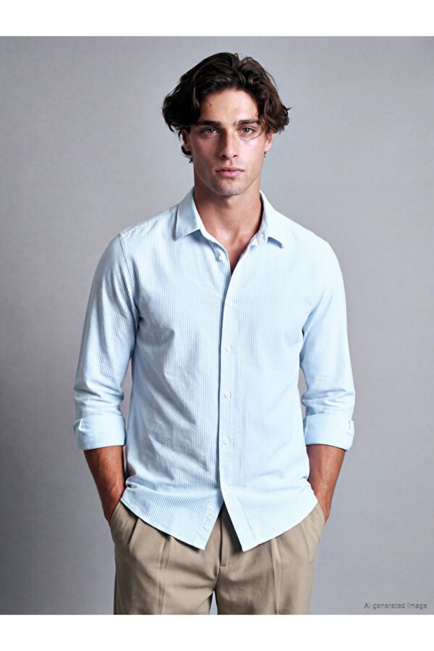 Esvab • Modern & Distinctive Standart Fit Striped Men's Shirt